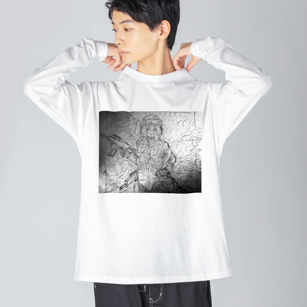 【、曰く。】の傭兵さん、A Big Long Sleeve T-Shirt