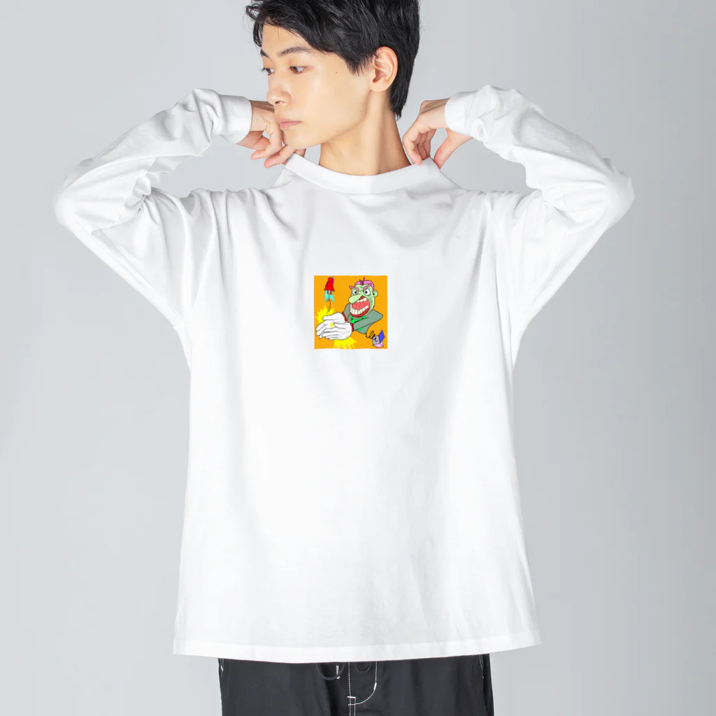 Taco Allergy のアメリカンジョークさん ビッグシルエットロングスリーブTシャツ