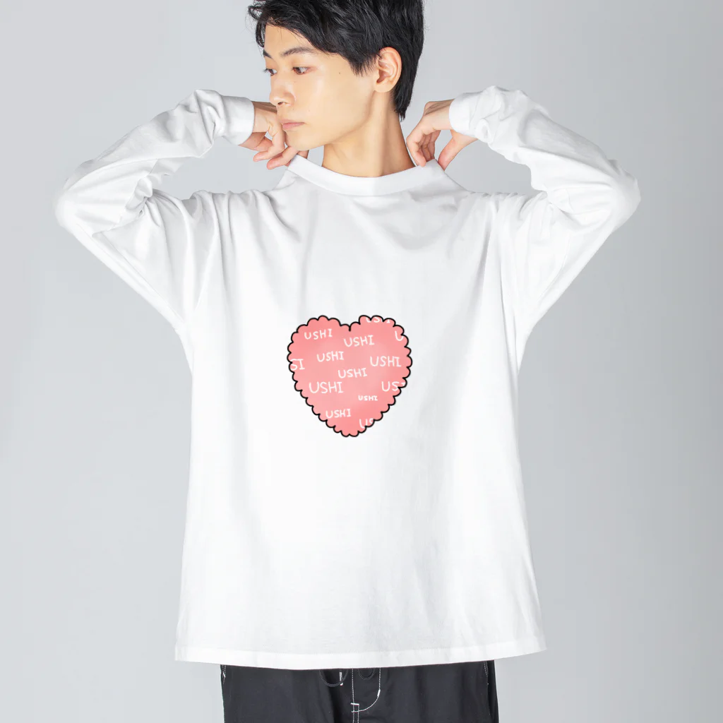 NukoNukoのUSHIハート ビッグシルエットロングスリーブTシャツ