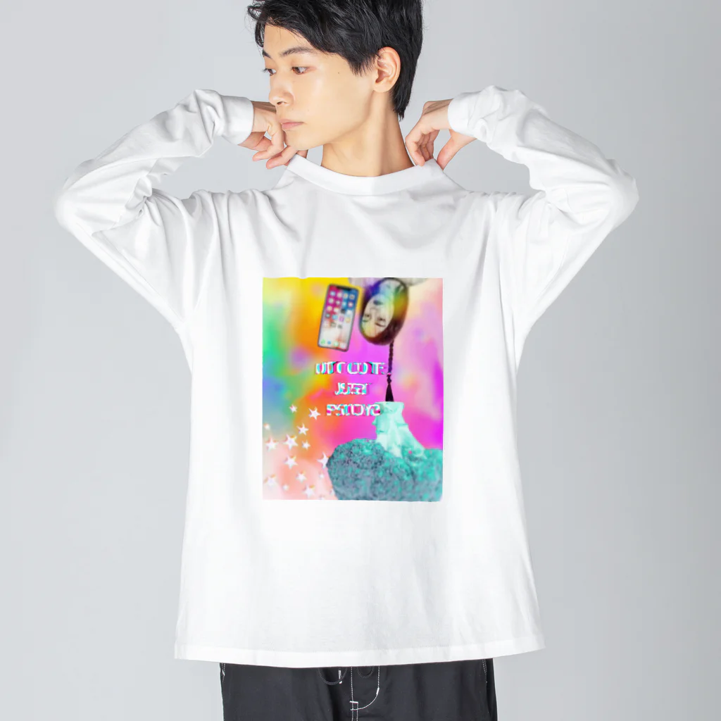 Yume zukin の真逆が普通 ビッグシルエットロングスリーブTシャツ