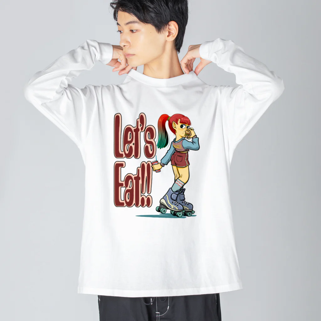 nidan-illustrationの“let's eat!!" ビッグシルエットロングスリーブTシャツ