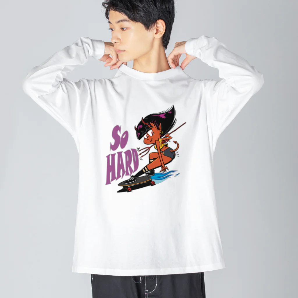 nidan-illustrationの“So HARD” Big Long Sleeve T-Shirt