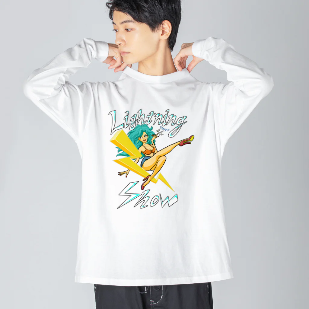 nidan-illustrationの“Lightning Show” Big Long Sleeve T-Shirt