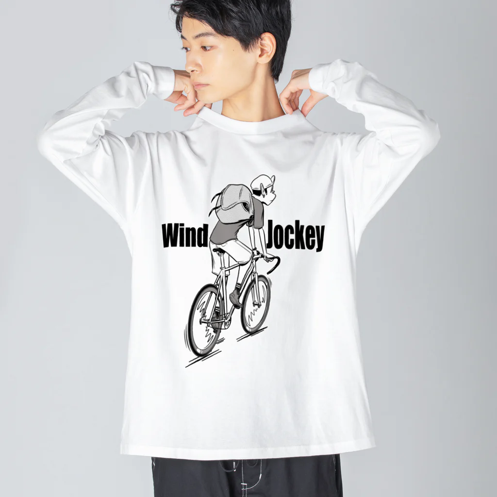 nidan-illustrationの"Wind Jockey" Big Long Sleeve T-Shirt