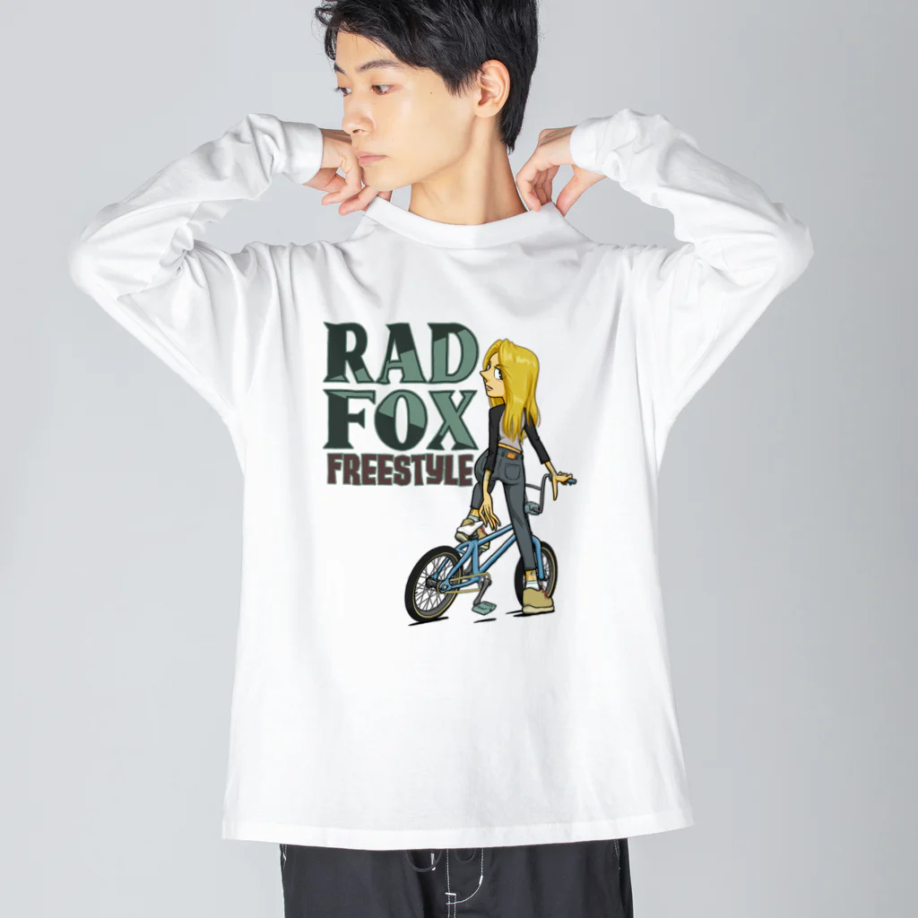 nidan-illustrationの"RAD FOX" Big Long Sleeve T-Shirt