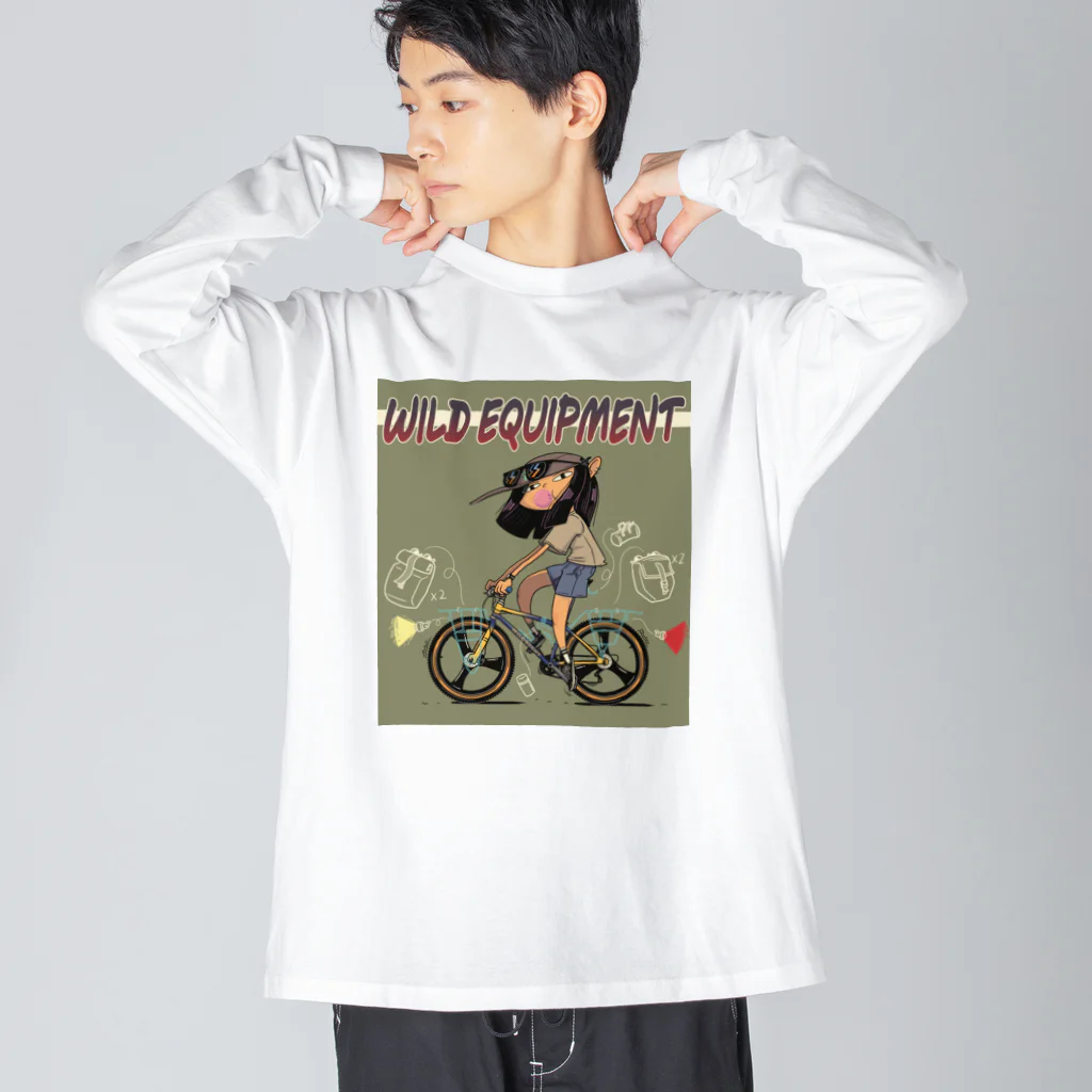 nidan-illustrationの"WILD EQUIPMENT” ビッグシルエットロングスリーブTシャツ