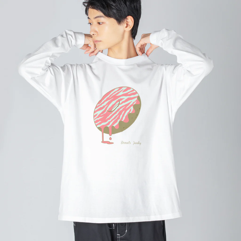 Sweet-Tのトラ柄ドーナツジャンキー ビッグシルエットロングスリーブTシャツ