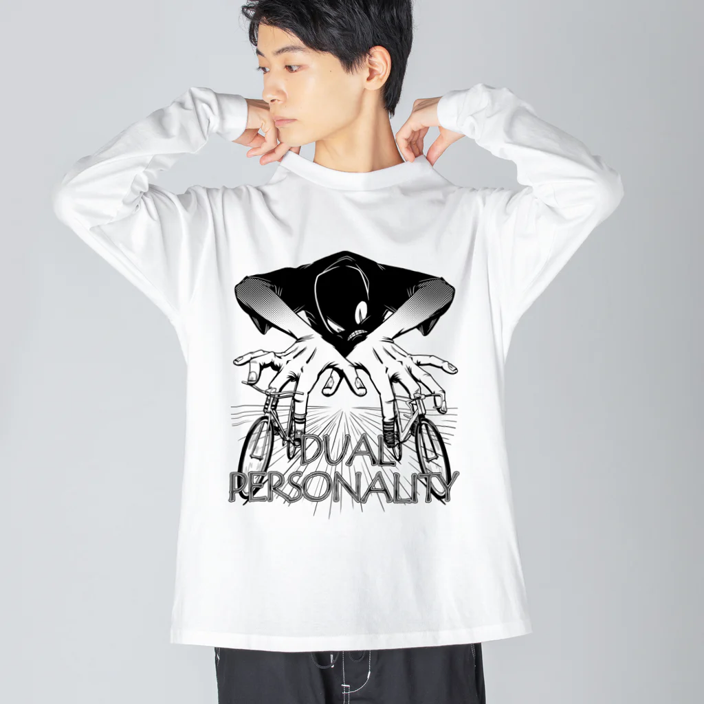 nidan-illustrationの"DUAL PERSONALITY"(B&W) #1 Big Long Sleeve T-Shirt