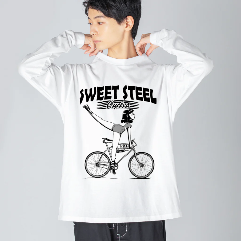 nidan-illustrationの"SWEET STEEL Cycles" #1 Big Long Sleeve T-Shirt