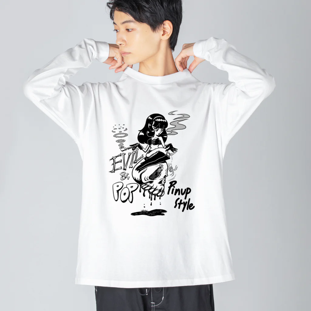 nidan-illustrationの“evil & pop" #1 ビッグシルエットロングスリーブTシャツ