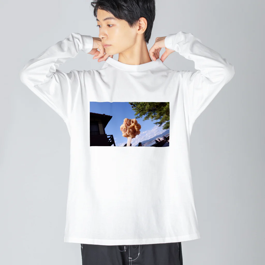 Okapi_kの揚げもみじさん ビッグシルエットロングスリーブTシャツ