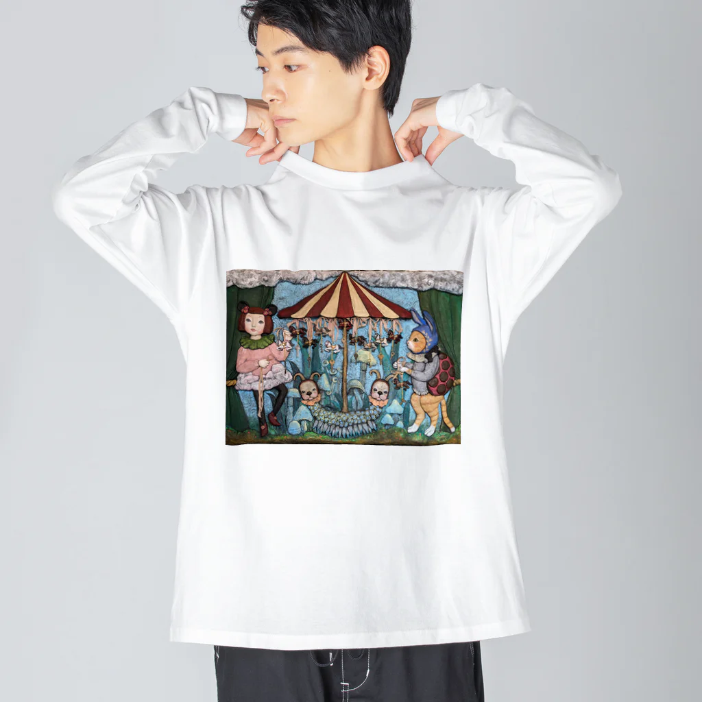 ＫＩＮＯＰＩ→Ｓ（キノピーズ）のモリの鍵掛け傘 Big Long Sleeve T-Shirt