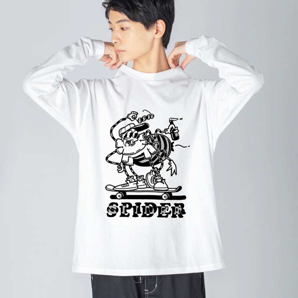 nidan-illustrationの"SPIDER SLIDER" ビッグシルエットロングスリーブTシャツ