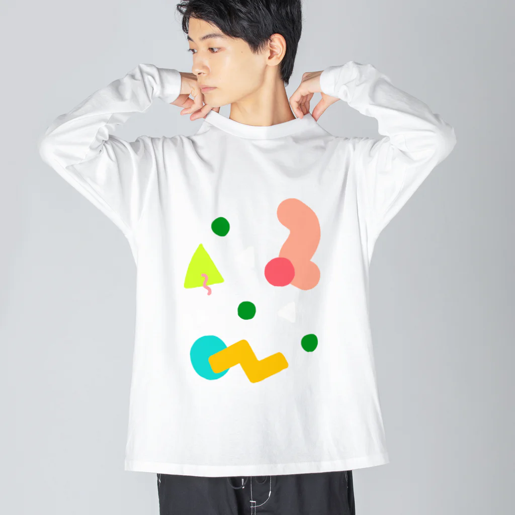 disney-risaのモニョモニョ幾何学模様 Big Long Sleeve T-Shirt