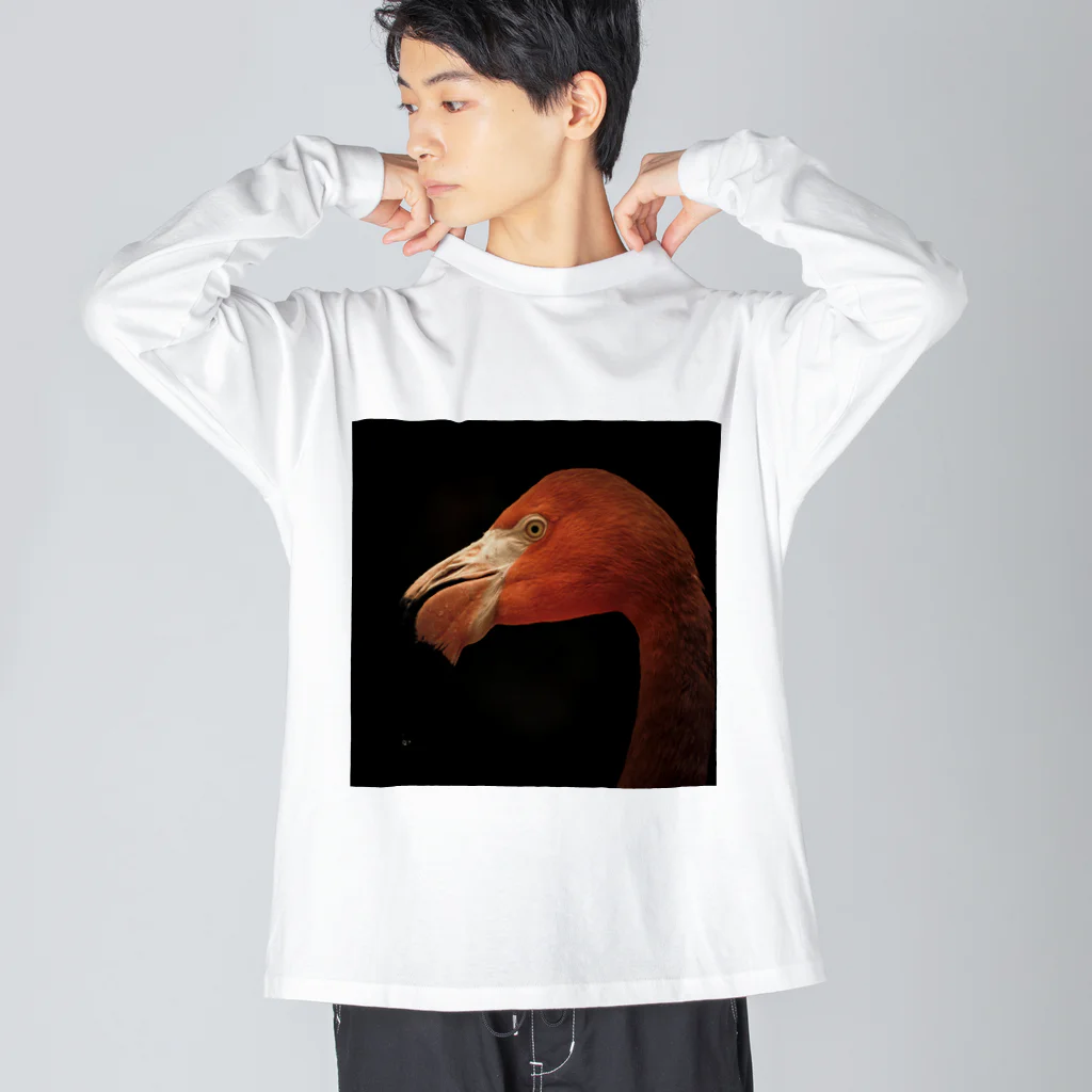 おかおかおかかのフラミンゴ Big Long Sleeve T-Shirt