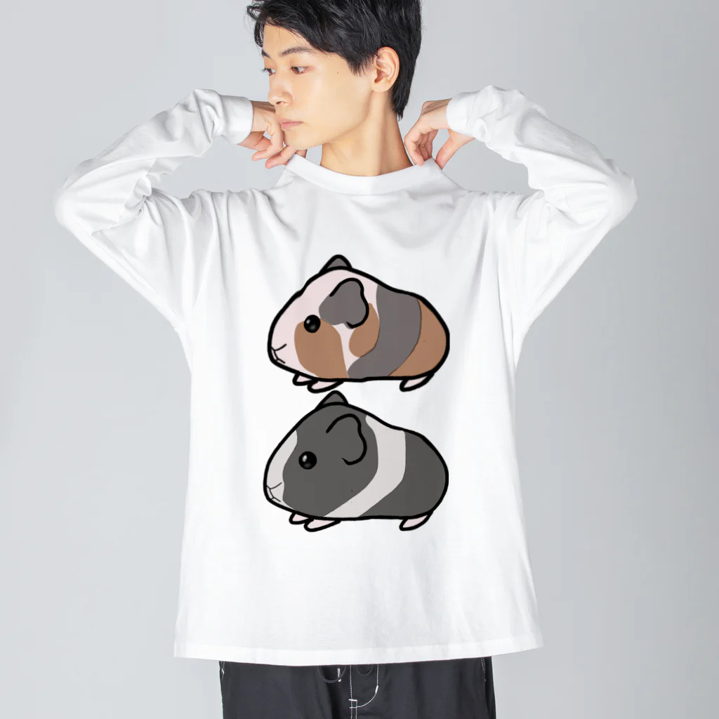 みぅ福島のモルモット♥️イラストグッズ ビッグシルエットロングスリーブTシャツ