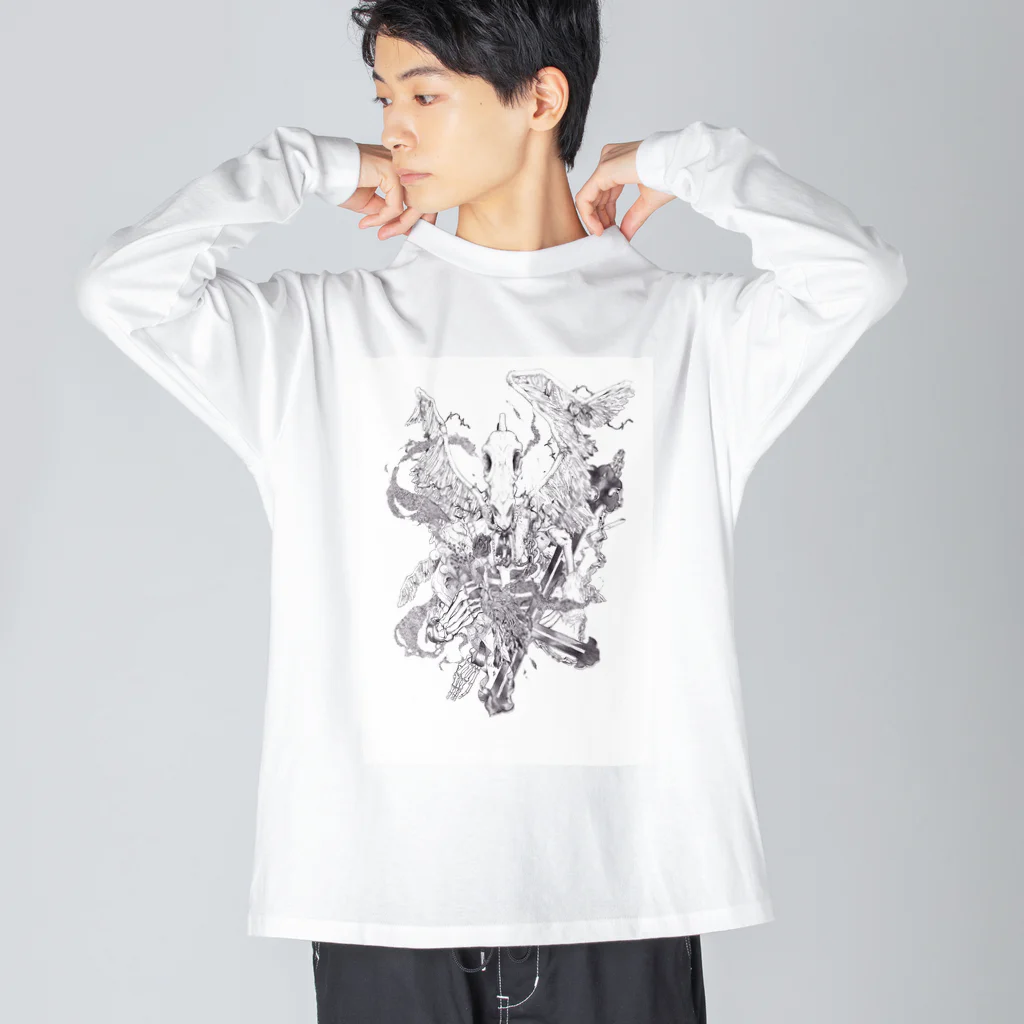 也。の無垢 ビッグシルエットロングスリーブTシャツ