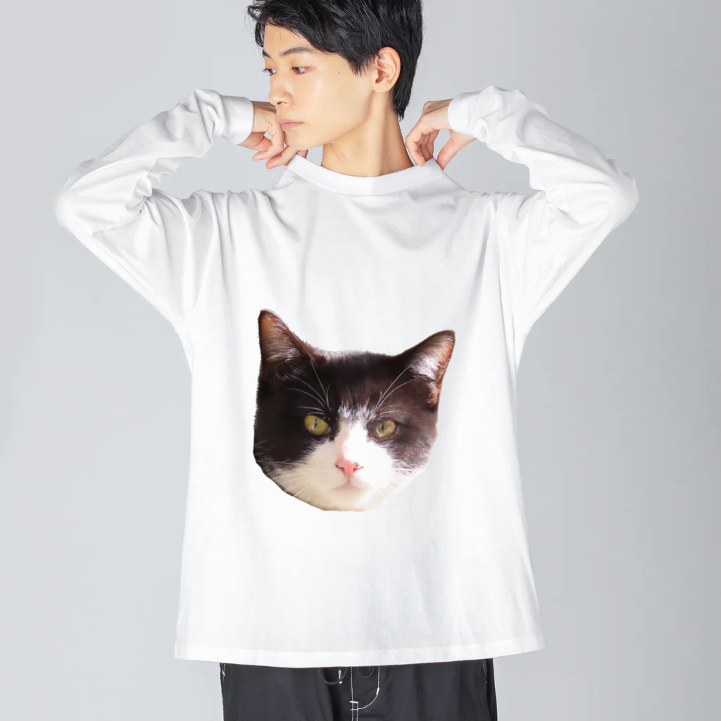 でおきしりぼ子の実験室の吾輩は猫である。 ビッグシルエットロングスリーブTシャツ