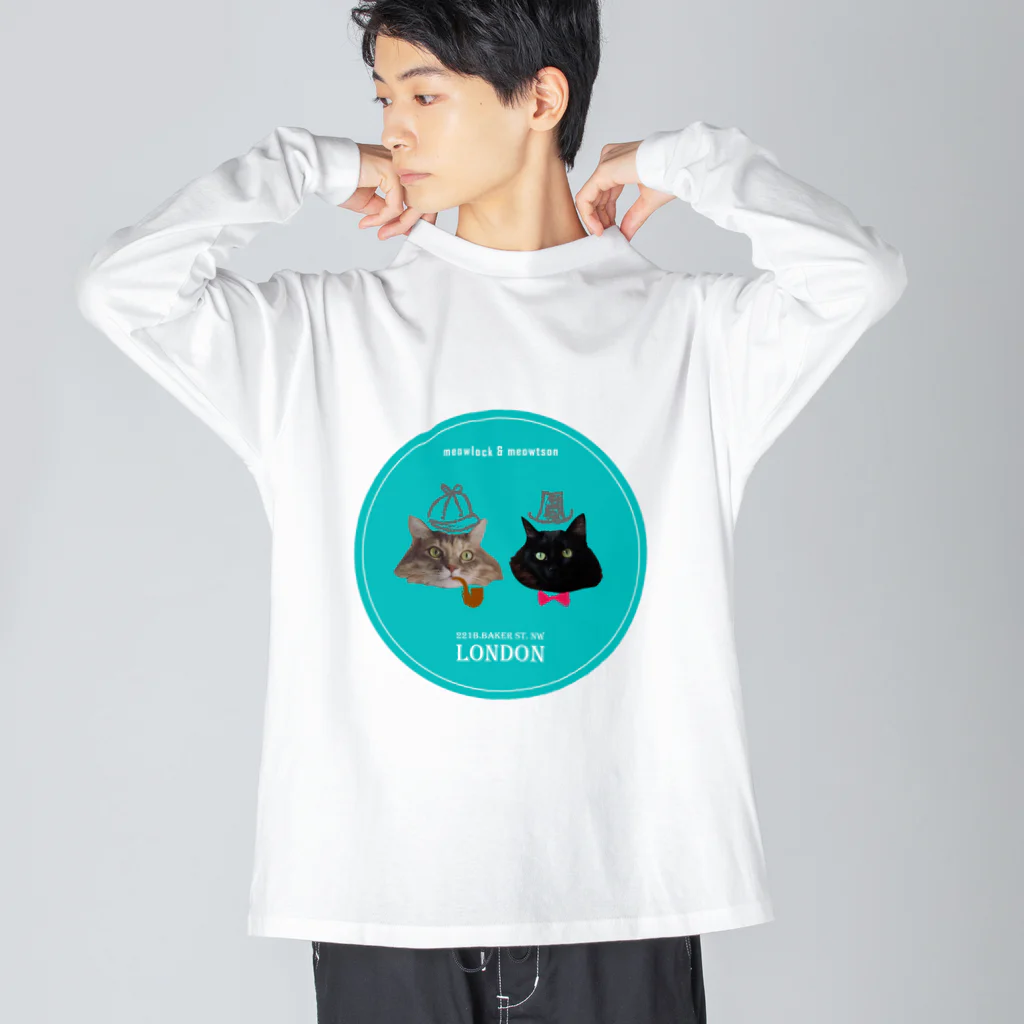 春猫荘のにゃーロック＆にゃトソン Big Long Sleeve T-Shirt