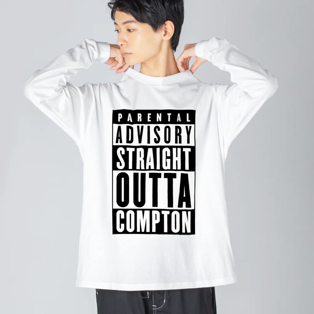 DRIPPEDのPARENTAL ADVISORY STRAIGHT OUTTA COMPTON-ペアレンタル・アドバイザリー・ストレイト・アウタ・コンプトン- ボックスロゴ Big Long Sleeve T-Shirt