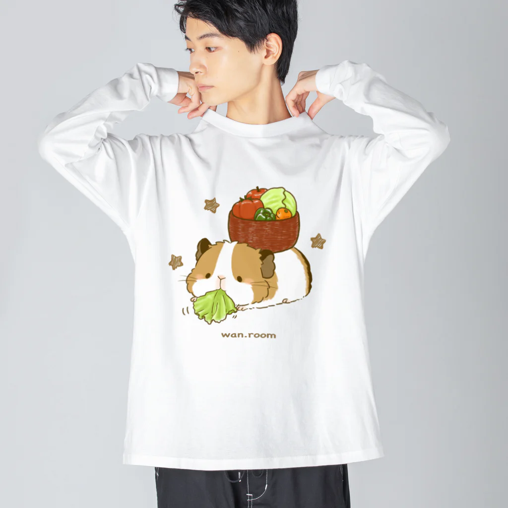 わん。(・Y・=)βの試食もバッチリ！ ビッグシルエットロングスリーブTシャツ