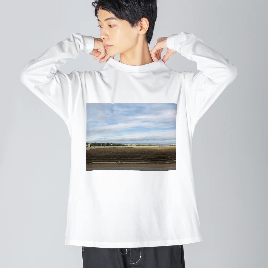 sun_awoke_garden_jpの薩摩芋の畑より日本海臨むべし Big Long Sleeve T-Shirt