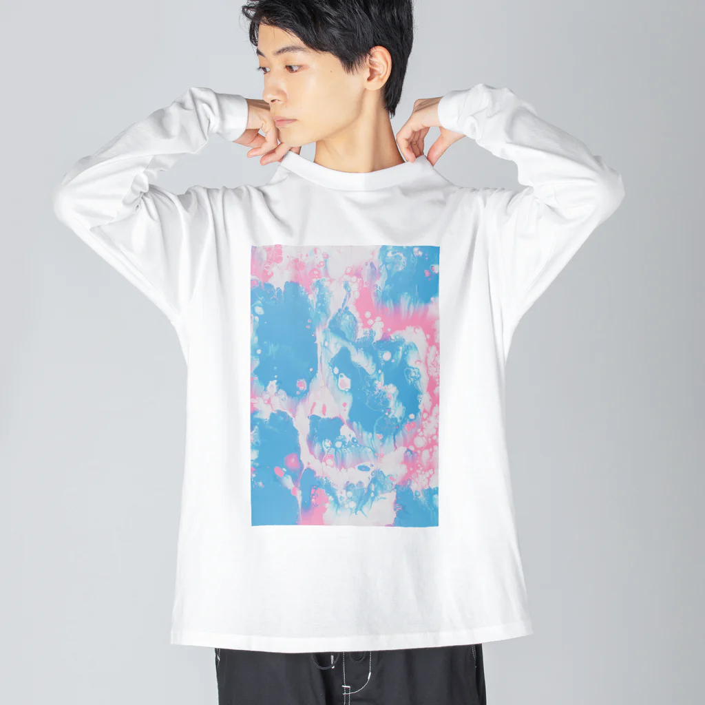 シロクマ屋のマーブルB Big Long Sleeve T-Shirt