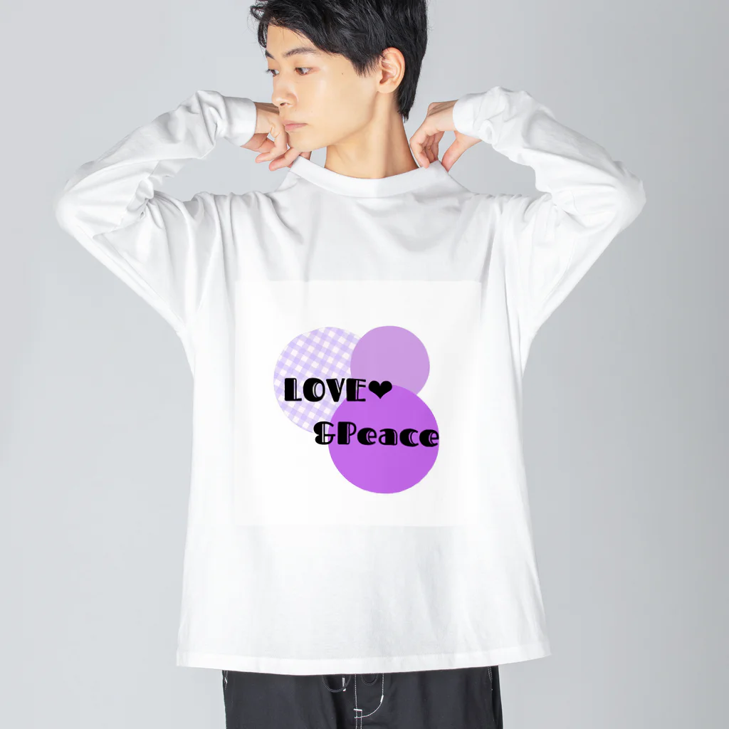 Awfo-loの愛と平和/ らぶ&ぴーす ビッグシルエットロングスリーブTシャツ