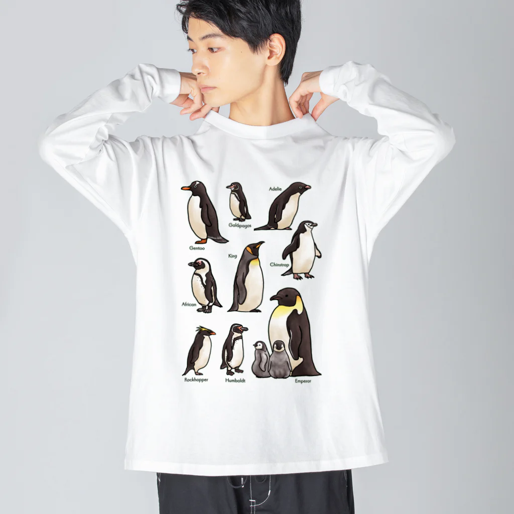 huroshikiのペンギンだらけ Big Long Sleeve T-Shirt