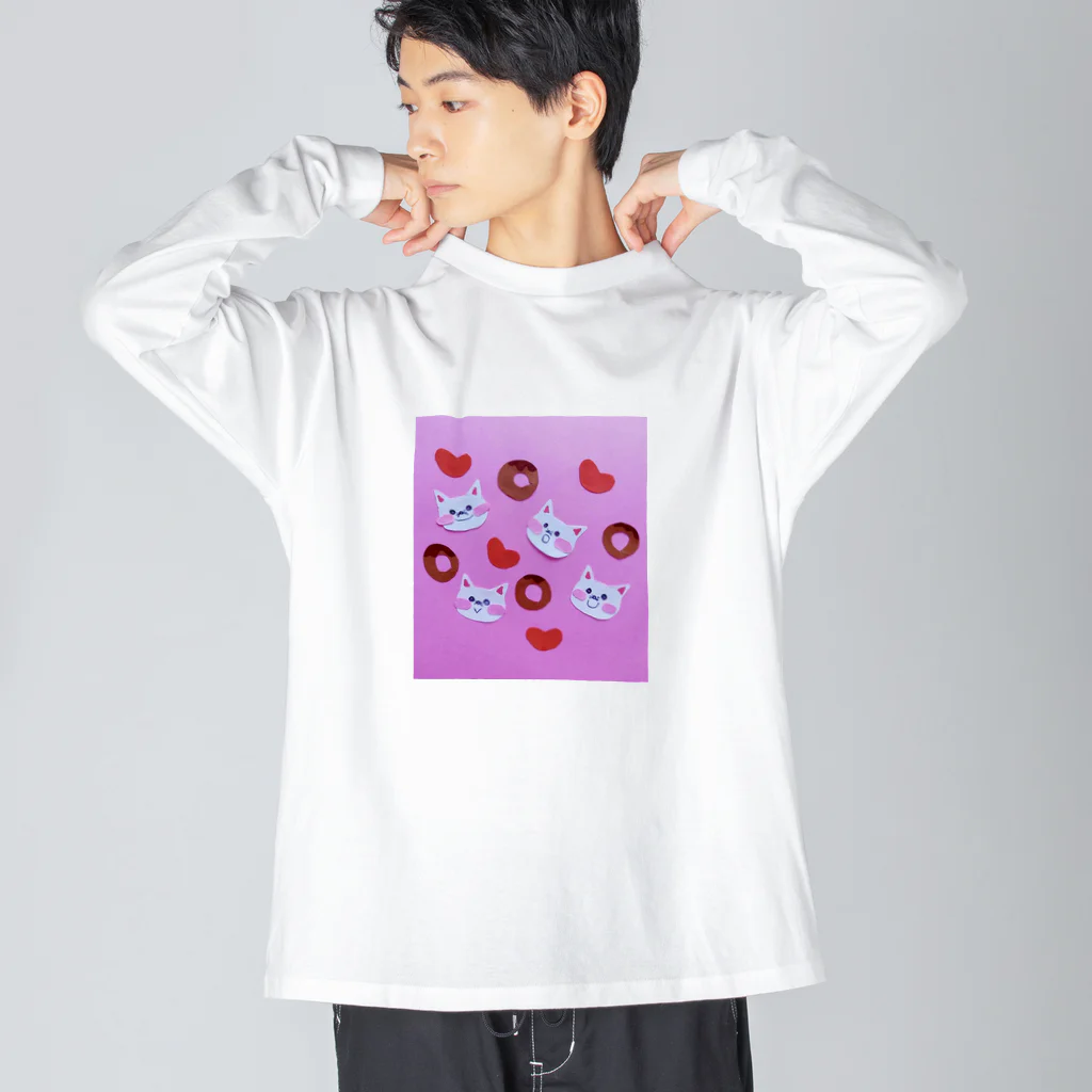 LsDF   -Lifestyle Design Factory-のチャリティー【sweet cats】 Big Long Sleeve T-Shirt