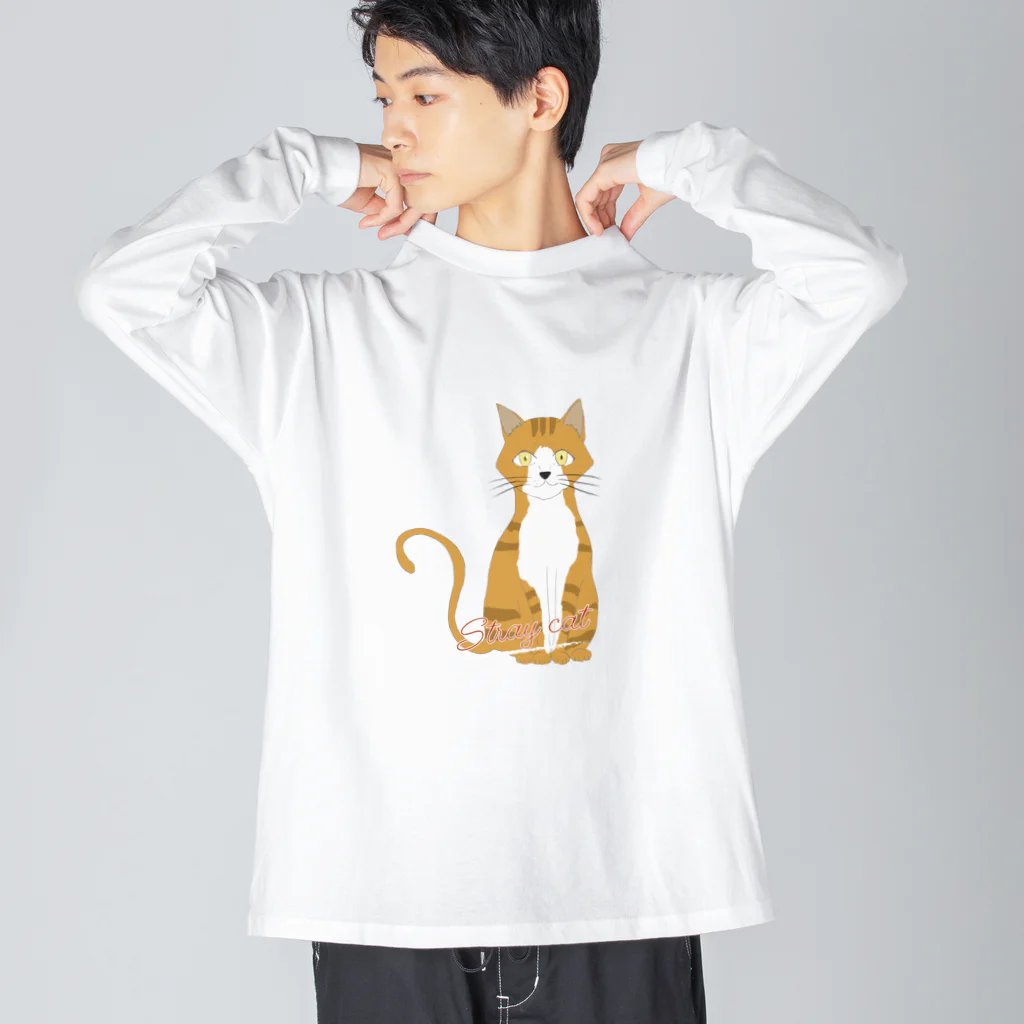 chicodeza by suzuriの野良猫ちゃん Big Long Sleeve T-Shirt