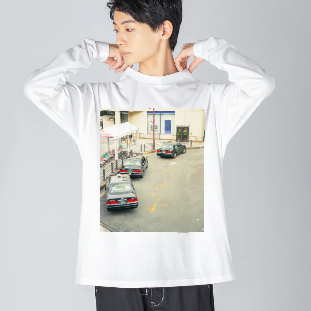 moromoroのタクシー乗り場 ビッグシルエットロングスリーブTシャツ