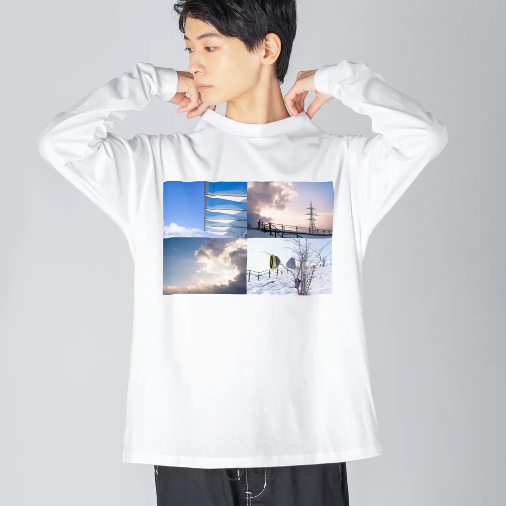 moromoroの冬の公園 Big Long Sleeve T-Shirt