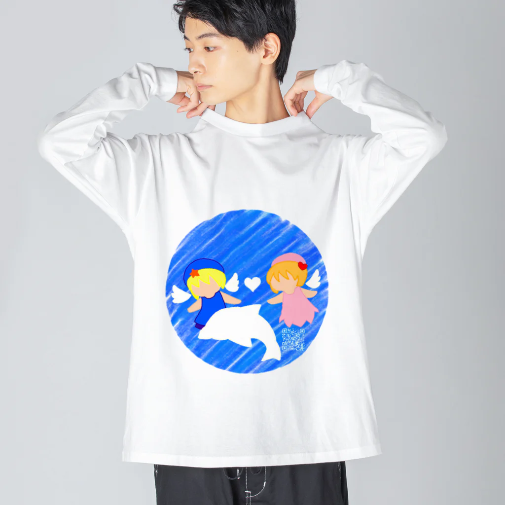 優月 のあ (YouTube 動画 アップ中) ♧の空と海 Big Long Sleeve T-Shirt