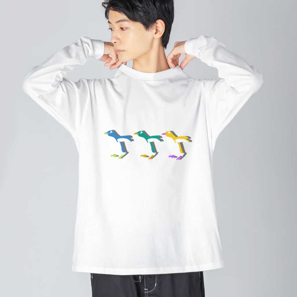 ゆるん屋。のドンキホーテペンギンくん Big Long Sleeve T-Shirt