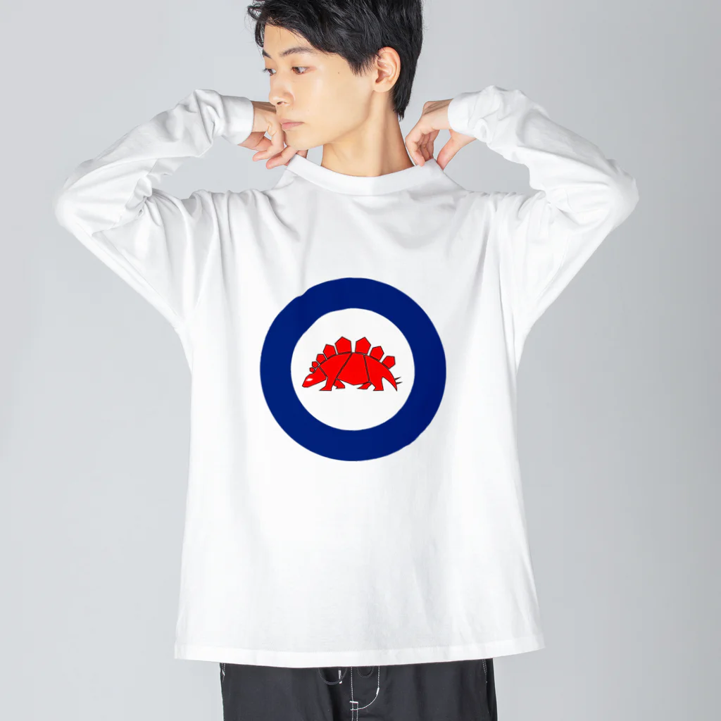 K′z SHOPのターゲットマーク(ステゴサウルス) Big Long Sleeve T-Shirt