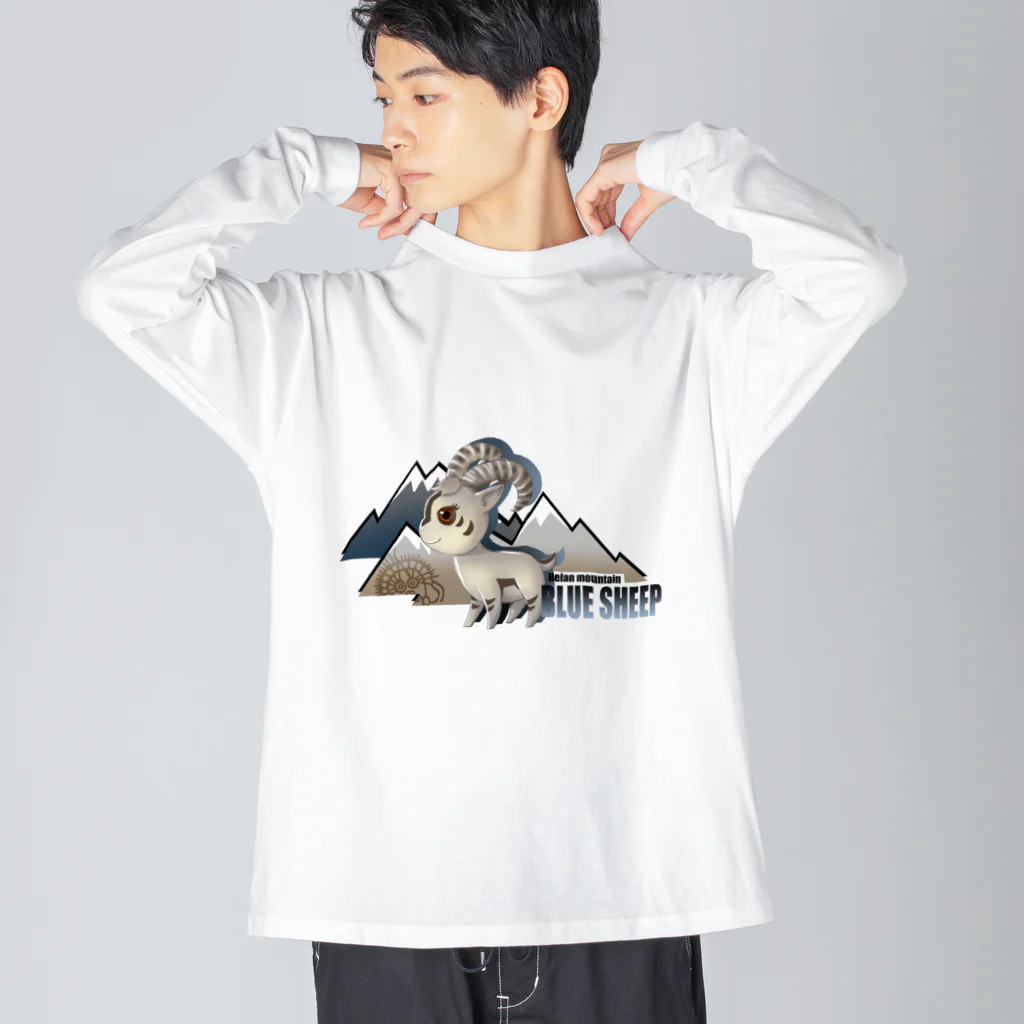 オリジナル　PLUSのかわいいカモシカ ビッグシルエットロングスリーブTシャツ