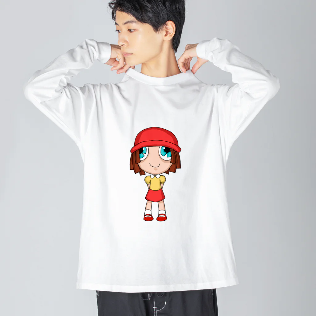 オリジナル　PLUSの赤頭巾ちゃん ビッグシルエットロングスリーブTシャツ
