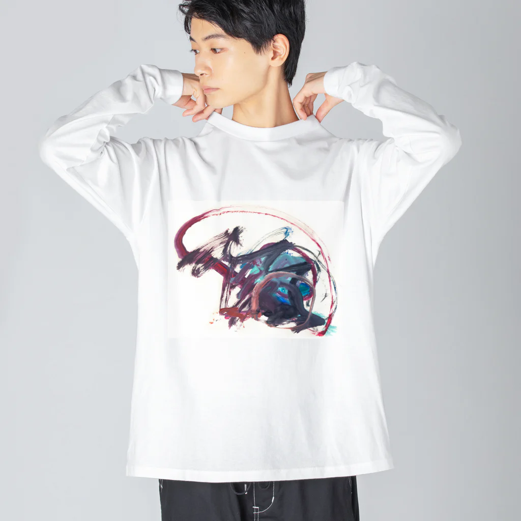 bochicoのdrawing SAURUS ビッグシルエットロングスリーブTシャツ