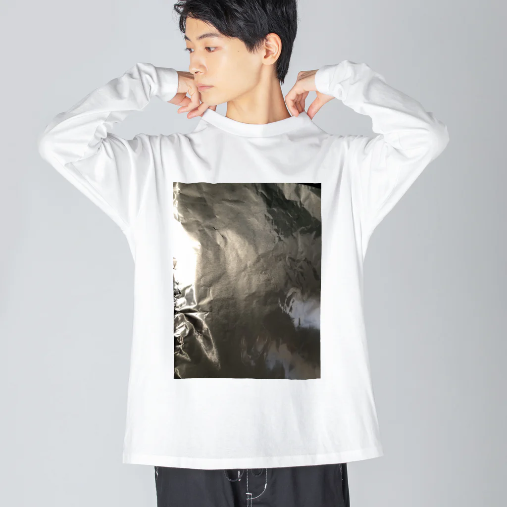 no-nuのただただシルバー Big Long Sleeve T-Shirt