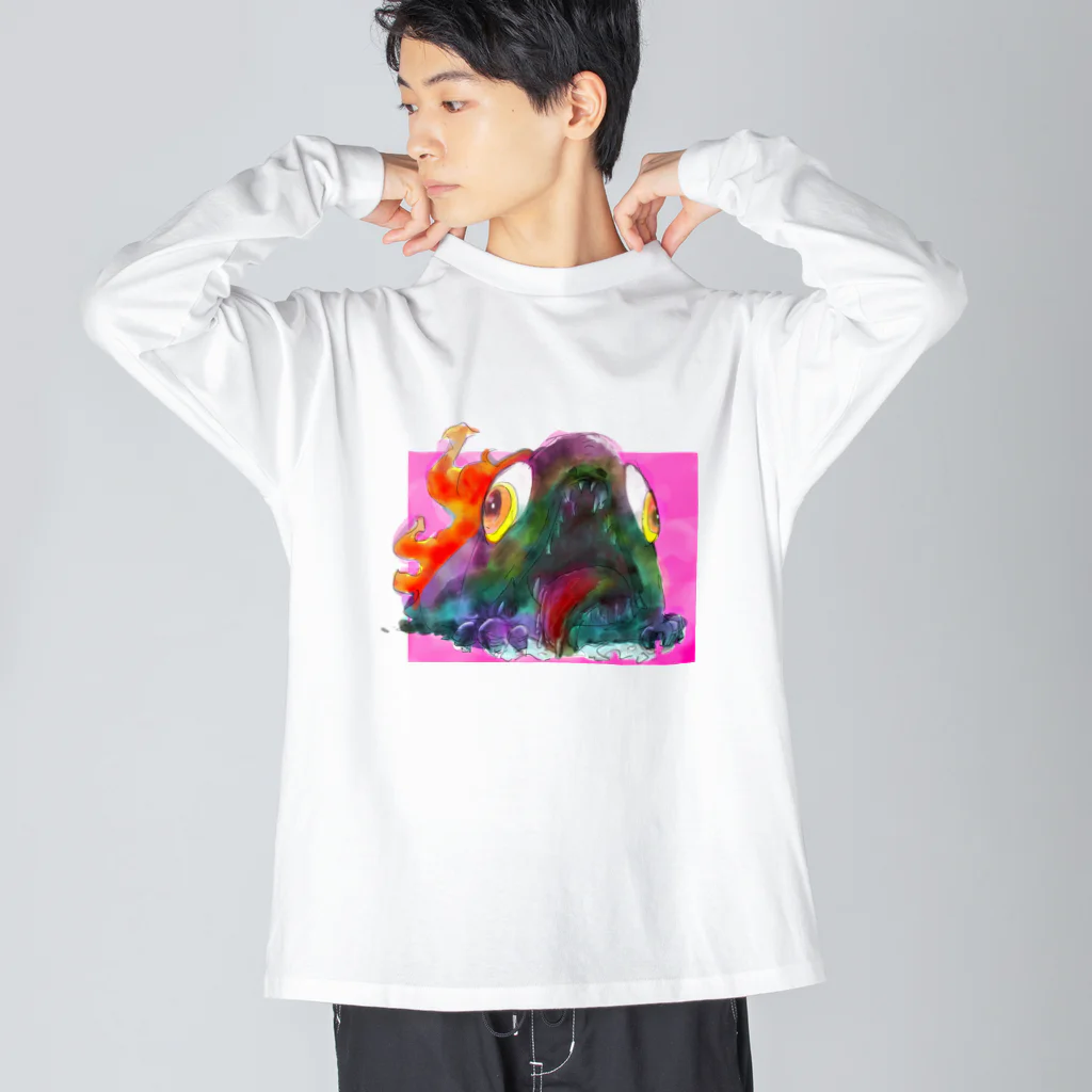 LIFE_is_a_JOKEの焼き魚ちゃん Big Long Sleeve T-Shirt