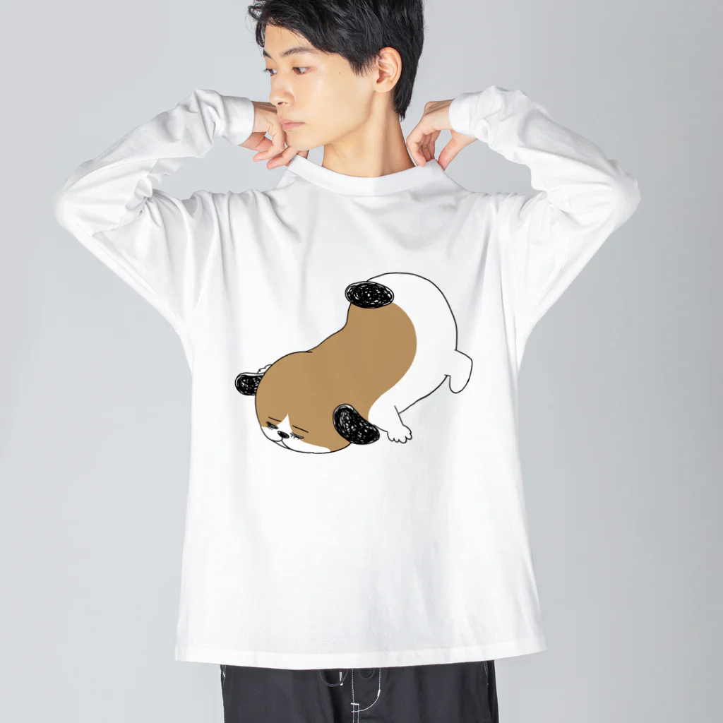 マツバラのもじゃまるうつぶせ Big Long Sleeve T-Shirt