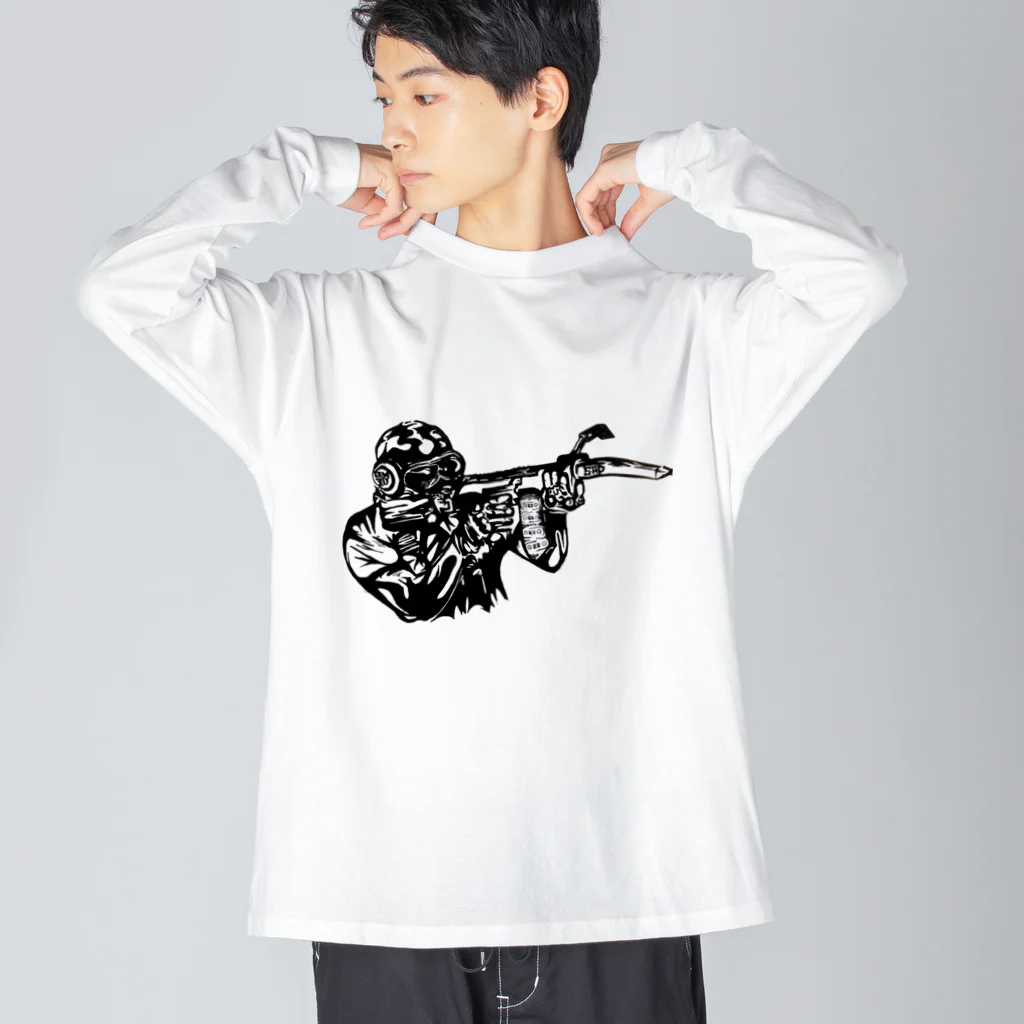 K.G.Bのオルトフォンスナイパー　ステンシル風 Big Long Sleeve T-Shirt