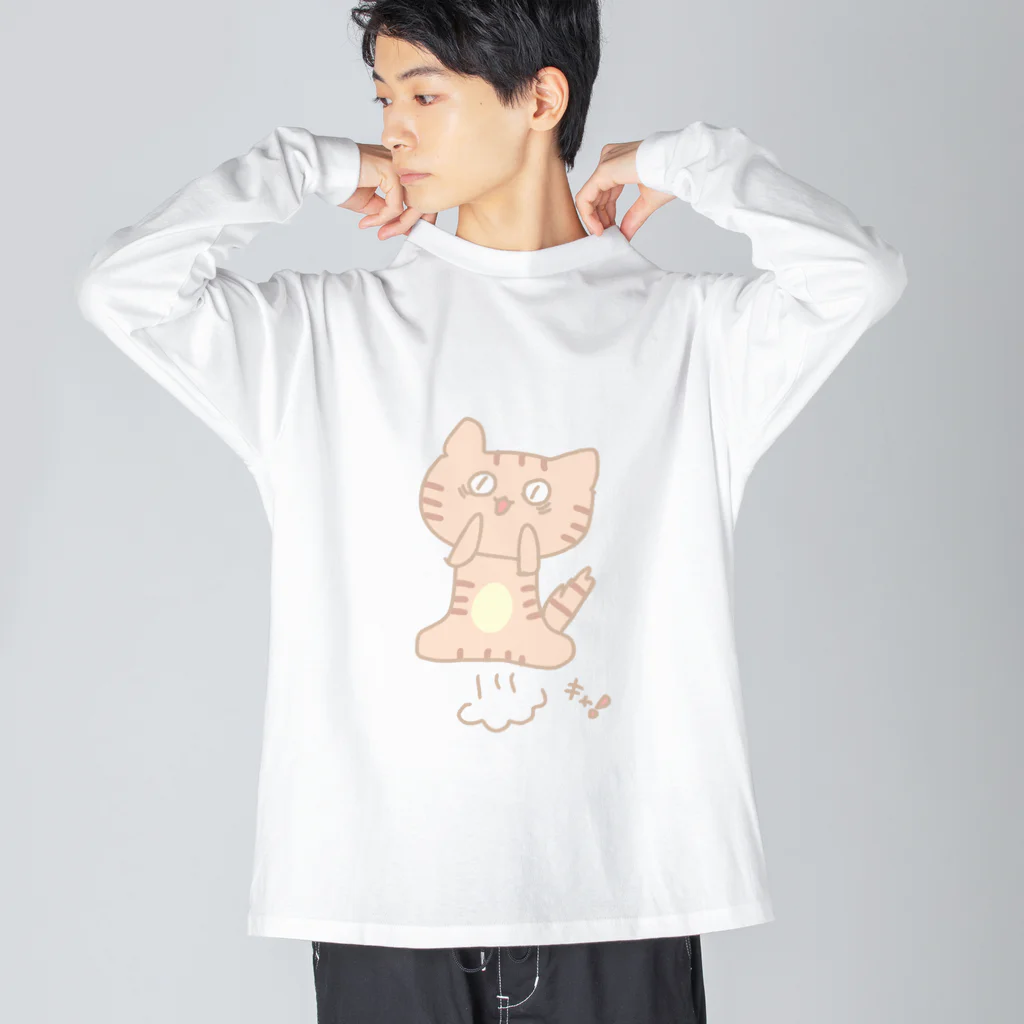 🈂️の猫がキャット驚いた！ Big Long Sleeve T-Shirt