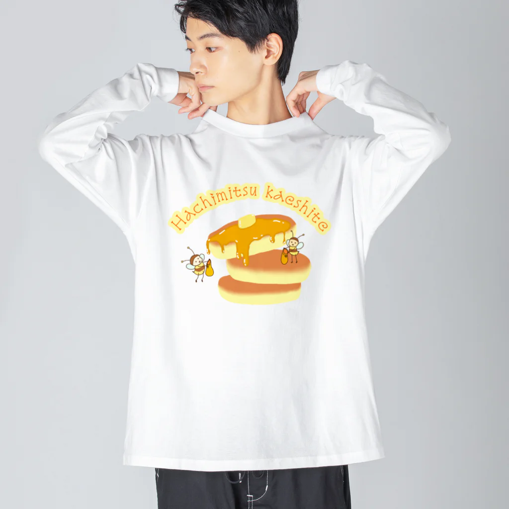 ぽんぽこあんぽんたんのはちみつ返して ビッグシルエットロングスリーブTシャツ