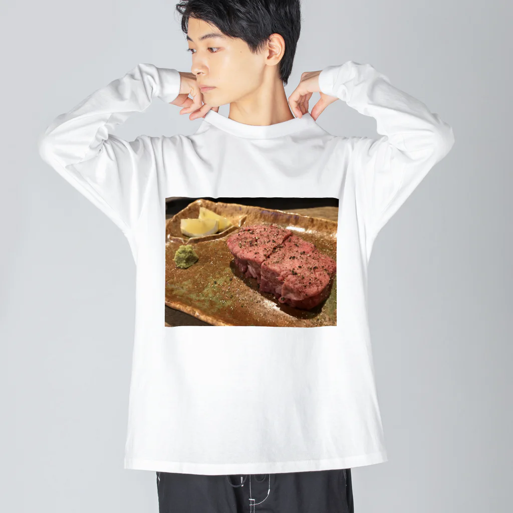 基本的に食べ物の店の厚切りタン塩 Big Long Sleeve T-Shirt