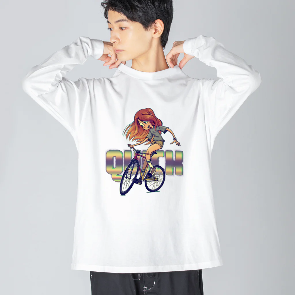 nidan-illustrationの”QUICK” Big Long Sleeve T-Shirt