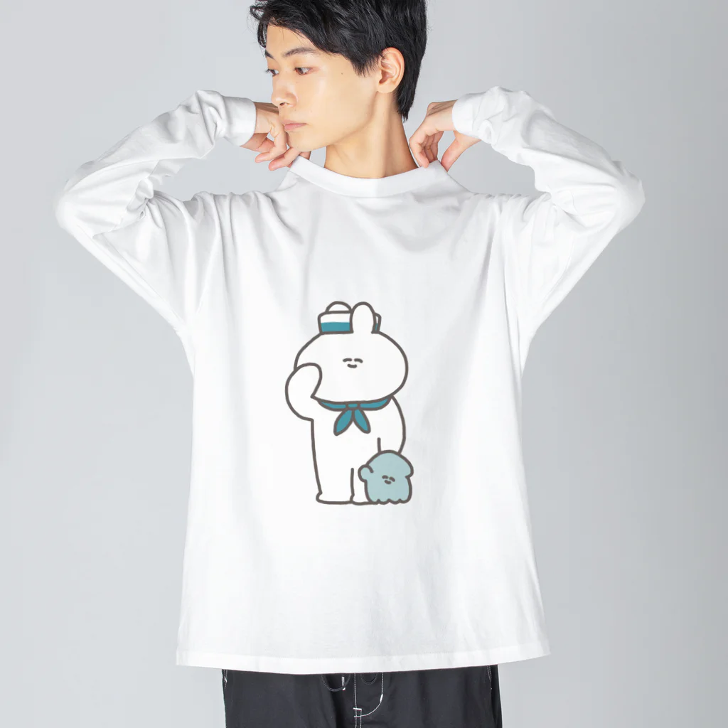 ナポリのSUZURIの水兵うさちゃん ビッグシルエットロングスリーブTシャツ