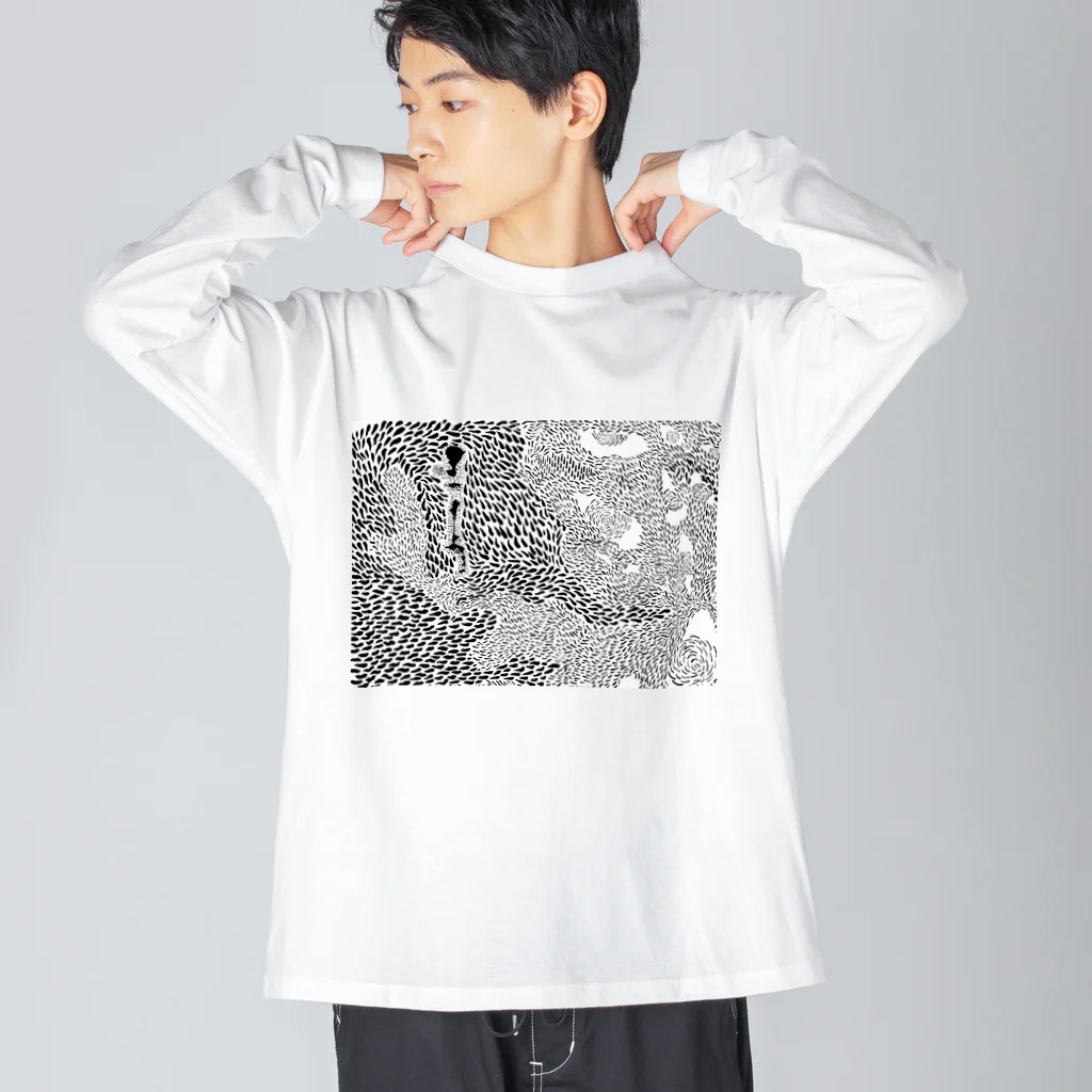 Independent thinkers.のランダムドット墨色ダーク Big Long Sleeve T-Shirt