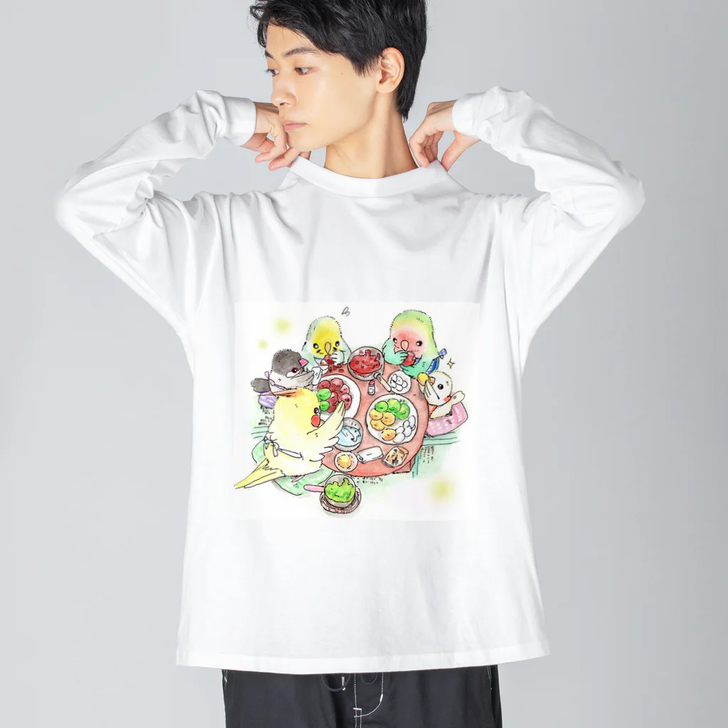 りんそらのコザクラインコ ビッグシルエットロングスリーブTシャツ